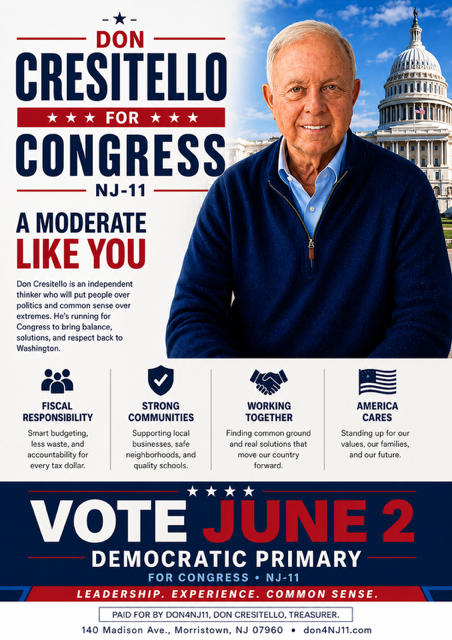 Don Cresitello campaign issues poster